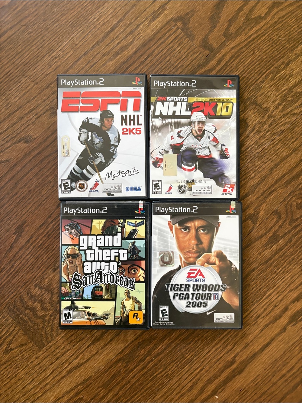 PlayStation 2 Bundle- NHL, Tiger Woods PGA- Grand Theft Auto